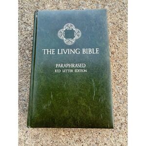 The Living Bible Paraphrased Red Letter Edition Tyndale House Green Hardcover
